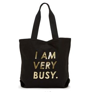 ✨ Ban.do ✨ I AM VERY BUSY CANVAS TOTE